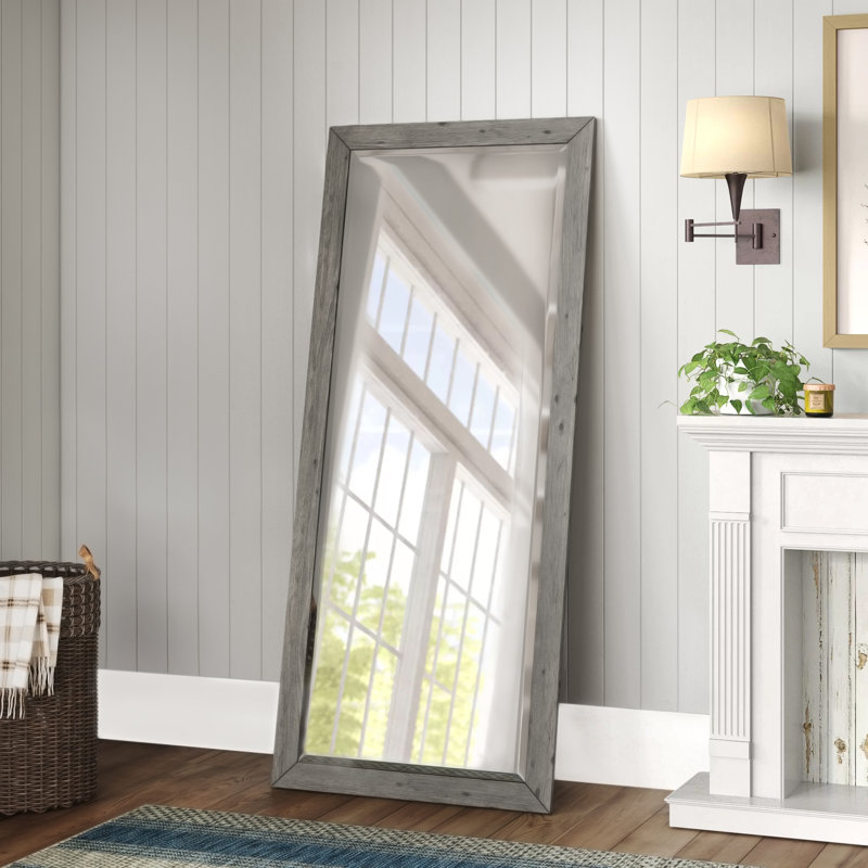 Grey Wood Framed Full Length Mirror Amazon Com Mayeerty Floor Mirror